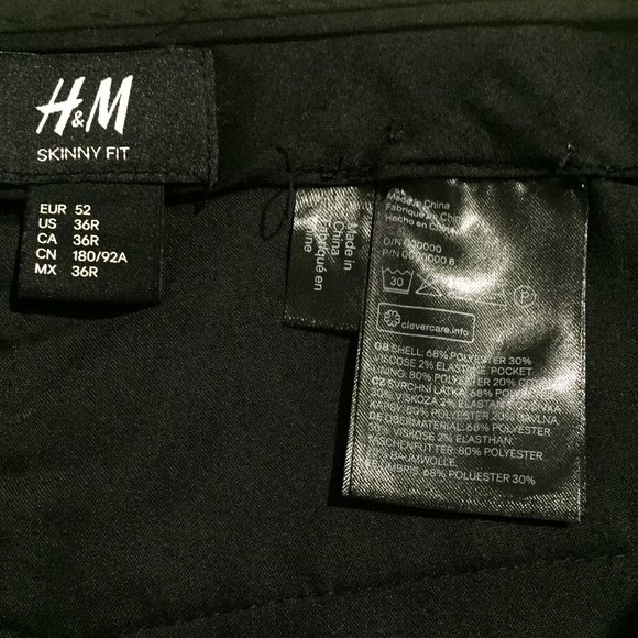 H&M Skinny Fit Men's Black Pants - Picture 5 of 9